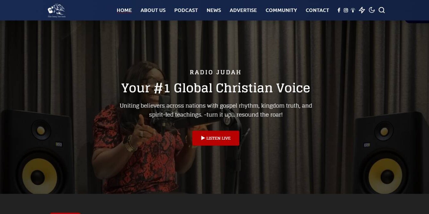 Radio Judah is a 24/7 global gospel station that blends inspirational music, worship, faith-based talk and community outreach.